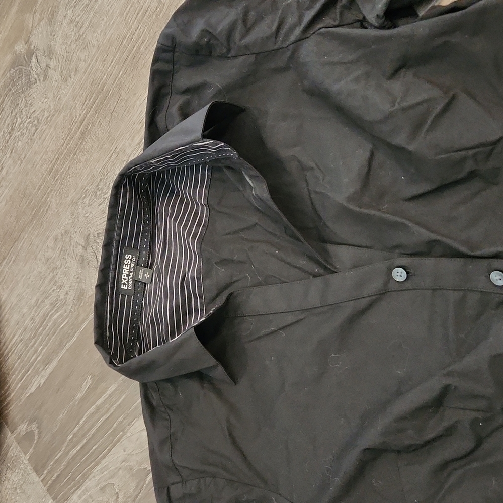 Express Black Button Down Shirt - Picture 3 of 10